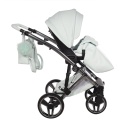 Junama Candy Premium 04 Mint – wózek dziecięcy 2w1 (gondola + spacerówka), ekoskóra, koła żelowe, Max-Click