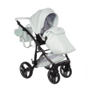 Junama Candy Premium 04 Mint – wózek dziecięcy 2w1 (gondola + spacerówka), ekoskóra, koła żelowe, Max-Click
