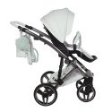 Junama Candy Premium 04 Mint – wózek dziecięcy 2w1 (gondola + spacerówka), ekoskóra, koła żelowe, Max-Click