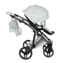 Junama Candy Premium 04 Mint – wózek dziecięcy 2w1 (gondola + spacerówka), ekoskóra, koła żelowe, Max-Click