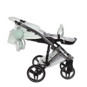 Junama Candy Premium 04 Mint – wózek dziecięcy 2w1 (gondola + spacerówka), ekoskóra, koła żelowe, Max-Click