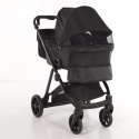 Junama Ellegante 04 Black – wózek dziecięcy 2w1 (gondola + spacerówka) | koła żelowe, UV50+
