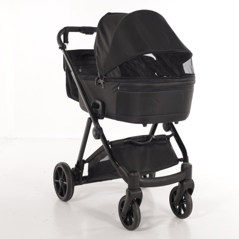 Junama Ellegante 04 Black – wózek dziecięcy 2w1 (gondola + spacerówka) | koła żelowe, UV50+