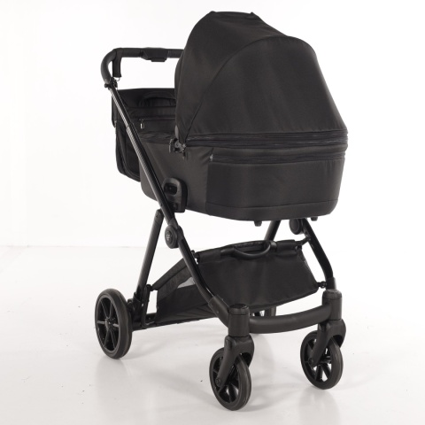 Junama Ellegante 04 Black – wózek dziecięcy 2w1 (gondola + spacerówka) | koła żelowe, UV50+