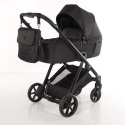 Junama Ellegante 04 Black – wózek dziecięcy 2w1 (gondola + spacerówka) | koła żelowe, UV50+