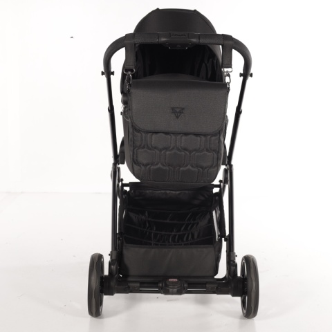 Junama Ellegante 04 Black – wózek dziecięcy 2w1 (gondola + spacerówka) | koła żelowe, UV50+