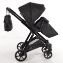 Junama Ellegante 04 Black – wózek dziecięcy 2w1 (gondola + spacerówka) | koła żelowe, UV50+