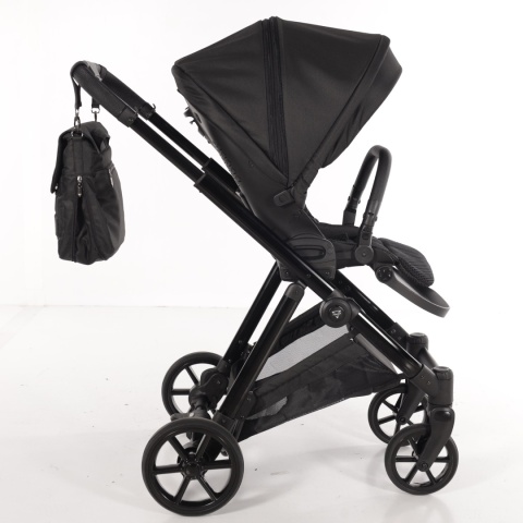 Junama Ellegante 04 Black – wózek dziecięcy 2w1 (gondola + spacerówka) | koła żelowe, UV50+