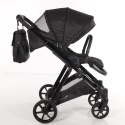 Junama Ellegante 04 Black – wózek dziecięcy 2w1 (gondola + spacerówka) | koła żelowe, UV50+
