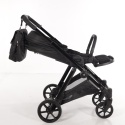 Junama Ellegante 04 Black – wózek dziecięcy 2w1 (gondola + spacerówka) | koła żelowe, UV50+