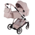 Junama Ellegante 05 Pink – wózek dziecięcy 2w1 (gondola + spacerówka) | koła żelowe, UV50+