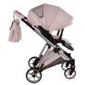 Junama Ellegante 05 Pink – wózek dziecięcy 2w1 (gondola + spacerówka) | koła żelowe, UV50+