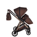 Junama Ellegante 08 Brown – wózek dziecięcy 2w1 (gondola + spacerówka) | koła żelowe, UV50+