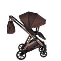 Junama Ellegante 08 Brown – wózek dziecięcy 2w1 (gondola + spacerówka) | koła żelowe, UV50+