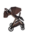Junama Ellegante 08 Brown – wózek dziecięcy 2w1 (gondola + spacerówka) | koła żelowe, UV50+