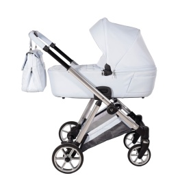 Junama Ellegante 09 Light Blue – wózek dziecięcy 2w1 (gondola + spacerówka) | koła żelowe, UV50+