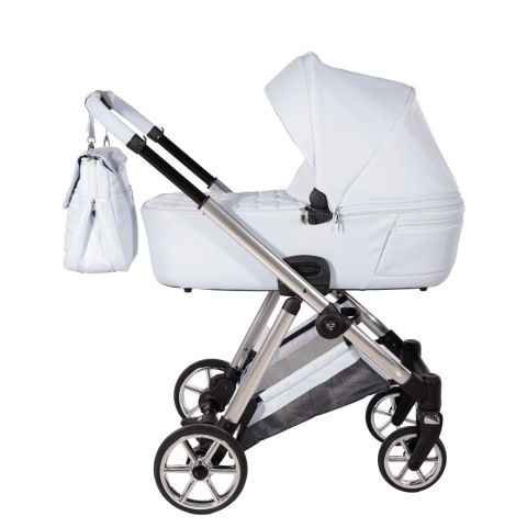 Junama Ellegante 09 Light Blue – wózek dziecięcy 2w1 (gondola + spacerówka) | koła żelowe, UV50+