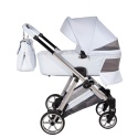 Junama Ellegante 09 Light Blue – wózek dziecięcy 2w1 (gondola + spacerówka) | koła żelowe, UV50+