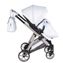 Junama Ellegante 09 Light Blue – wózek dziecięcy 2w1 (gondola + spacerówka) | koła żelowe, UV50+