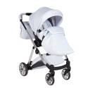 Junama Ellegante 09 Light Blue – wózek dziecięcy 2w1 (gondola + spacerówka) | koła żelowe, UV50+