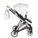 Junama Ellegante 09 Light Blue – wózek dziecięcy 2w1 (gondola + spacerówka) | koła żelowe, UV50+