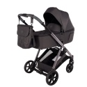Junama Ellegante 01 Grey – wózek dziecięcy 2w1 (gondola + spacerówka) | koła żelowe, UV50+