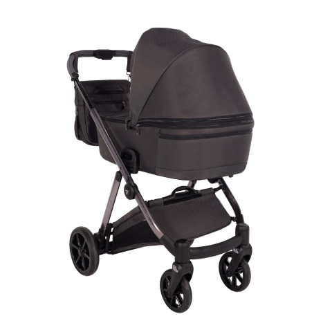 Junama Ellegante 01 Grey – wózek dziecięcy 2w1 (gondola + spacerówka) | koła żelowe, UV50+
