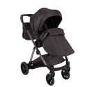 Junama Ellegante 01 Grey – wózek dziecięcy 2w1 (gondola + spacerówka) | koła żelowe, UV50+
