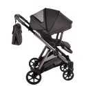 Junama Ellegante 01 Grey – wózek dziecięcy 2w1 (gondola + spacerówka) | koła żelowe, UV50+