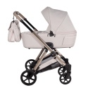Junama Ellegante 02 Beige – wózek dziecięcy 2w1 (gondola + spacerówka) | koła żelowe, UV50+