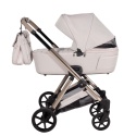 Junama Ellegante 02 Beige – wózek dziecięcy 2w1 (gondola + spacerówka) | koła żelowe, UV50+