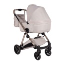 Junama Ellegante 02 Beige – wózek dziecięcy 2w1 (gondola + spacerówka) | koła żelowe, UV50+