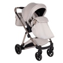 Junama Ellegante 02 Beige – wózek dziecięcy 2w1 (gondola + spacerówka) | koła żelowe, UV50+