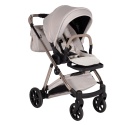 Junama Ellegante 02 Beige – wózek dziecięcy 2w1 (gondola + spacerówka) | koła żelowe, UV50+