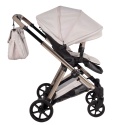 Junama Ellegante 02 Beige – wózek dziecięcy 2w1 (gondola + spacerówka) | koła żelowe, UV50+