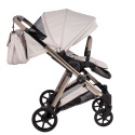 Junama Ellegante 02 Beige – wózek dziecięcy 2w1 (gondola + spacerówka) | koła żelowe, UV50+