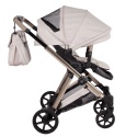 Junama Ellegante 02 Beige – wózek dziecięcy 2w1 (gondola + spacerówka) | koła żelowe, UV50+