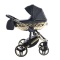 Junama Enzo 01 Black - Gold – wózek dziecięcy 2w1 (gondola + spacerówka)