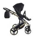 Junama Enzo 01 Black - Gold – wózek dziecięcy 2w1 (gondola + spacerówka)