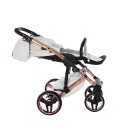 Junama Enzo 03 White - Rosegold – wózek dziecięcy 2w1 (gondola + spacerówka)