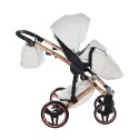 Junama Enzo 03 White - Rosegold – wózek dziecięcy 2w1 (gondola + spacerówka)