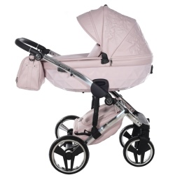 Junama Enzo 04 Pink – wózek dziecięcy 2w1 (gondola + spacerówka)