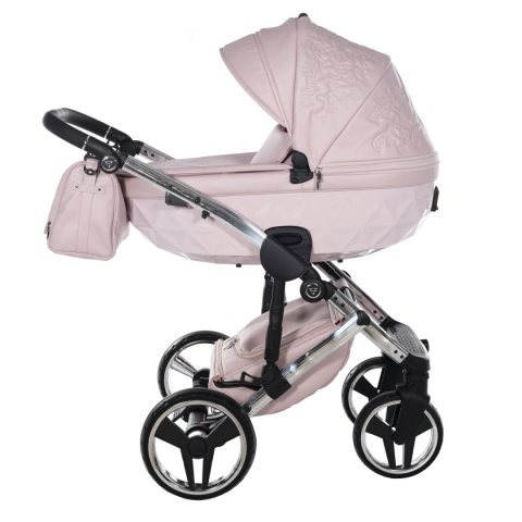 Junama Enzo 04 Pink – wózek dziecięcy 2w1 (gondola + spacerówka)