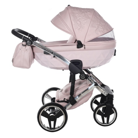 Junama Enzo 04 Pink – wózek dziecięcy 2w1 (gondola + spacerówka)