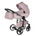 Junama Enzo 04 Pink – wózek dziecięcy 2w1 (gondola + spacerówka)
