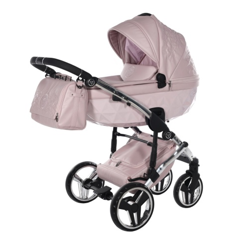 Junama Enzo 04 Pink – wózek dziecięcy 2w1 (gondola + spacerówka)