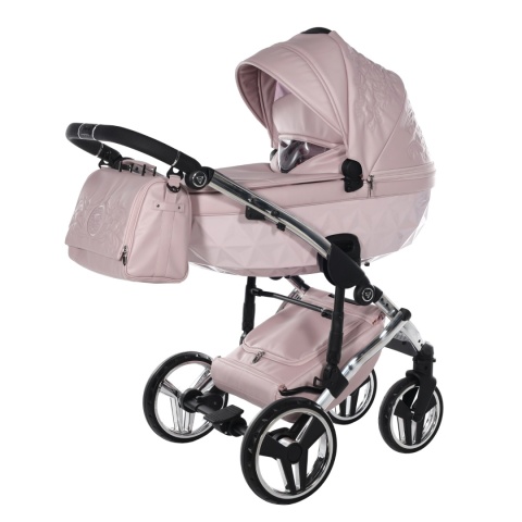 Junama Enzo 04 Pink – wózek dziecięcy 2w1 (gondola + spacerówka)