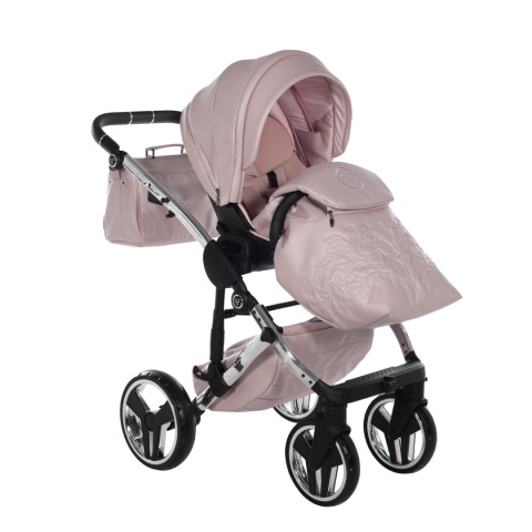 Junama Enzo 04 Pink – wózek dziecięcy 2w1 (gondola + spacerówka)