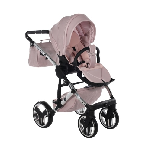 Junama Enzo 04 Pink – wózek dziecięcy 2w1 (gondola + spacerówka)