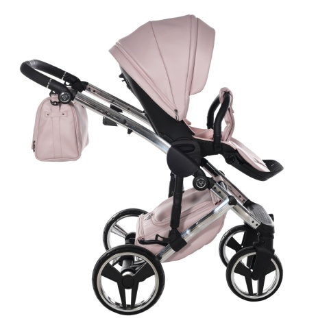 Junama Enzo 04 Pink – wózek dziecięcy 2w1 (gondola + spacerówka)